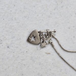 Lia Sophia Silver Heart and Star Necklace
